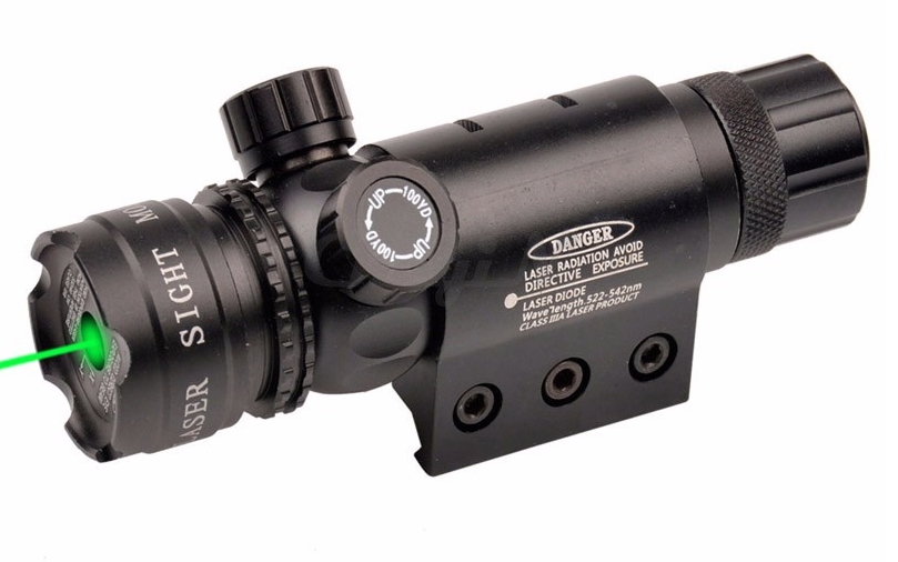 HTPOW Pointeur Laser vert Sight portée Dot support réglable Gun fusil  tactique Laser chasse