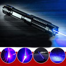 HTPOW Pointeur Laser bleu 30000mW Puissant Laser Lampe LED Pas Cher Prix peut enflammer allumette/une cigarette/pétard et d'éclatement ballon